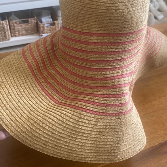 J. Crew Wide Brim Straw Hat O/S - Picture 2 of 6